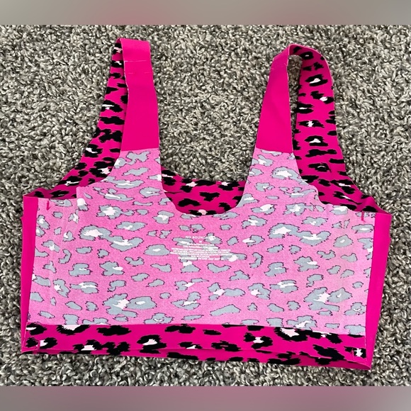 Rare No Boundaries Pink Cheetah Leopard Animal Print Sports Bra Size Medium - Picture 7 of 9